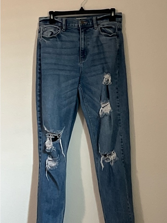 Cello Denim - Cello‎ Light Blue Distressed High-Rise Jeans, Size 7